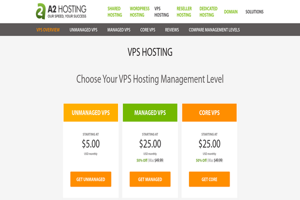 Nhà cung cấp dịch vụ VPS giá rẻ A2 Hosting