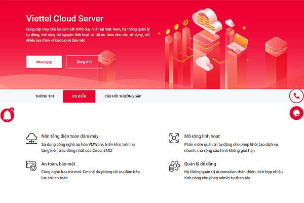 Những ưu điểm của dịch vụ Điện toán đám mây - Cloud Server tại Viettel IDC
