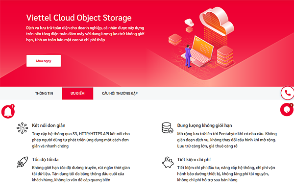 Những ưu điểm khi sử dụng dịch vụ Cloud Storage tại Viettel IDC