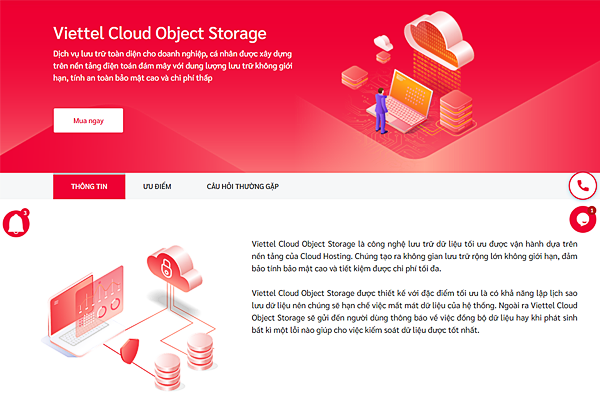 Tham khảo dịch vụ lưu trữ đám mây Cloud Storage tại Viettel IDC