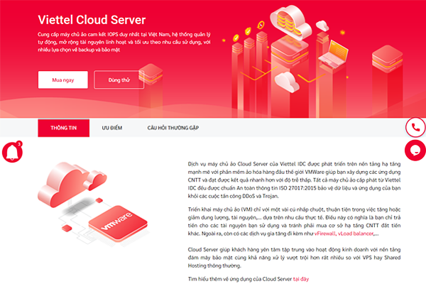 Tham khảo dịch vụ máy chủ ảo Cloud Server tại Viettel IDC ứng dụng vào AI