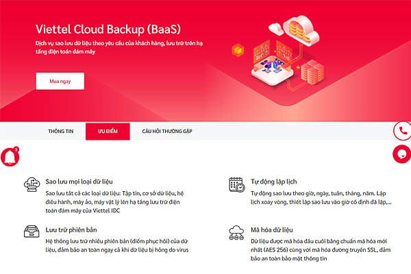 Những ưu điểm khi sử dụng dịch vụ Cloud Backup tại Viettel IDC