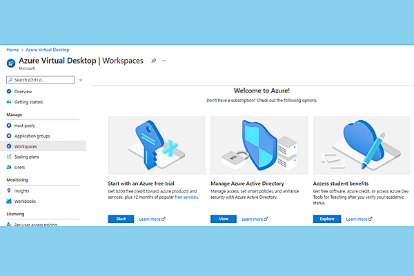 Quá trình tạo Virtual Desktop Windows 10 tại Azure