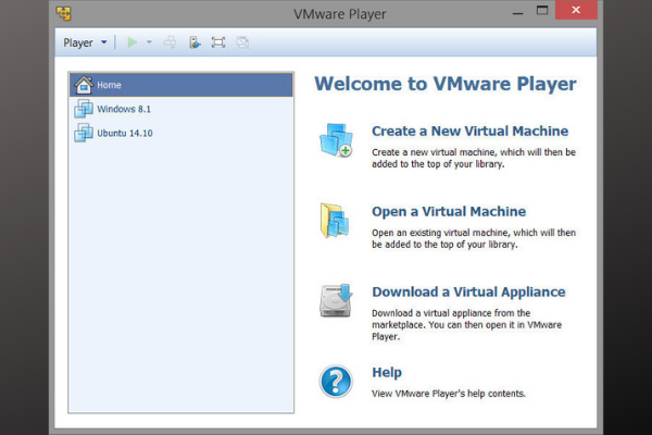 Giao diện cài đặt VMware Player