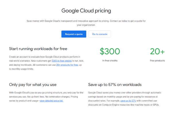 Không cần mua tài khoản Google Cloud, người dùng được hỗ trợ khoản tín dụng trị giá 300 USD