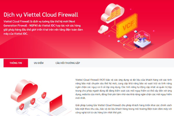 Dịch vụ Cloud Firewall tại Viettel IDC