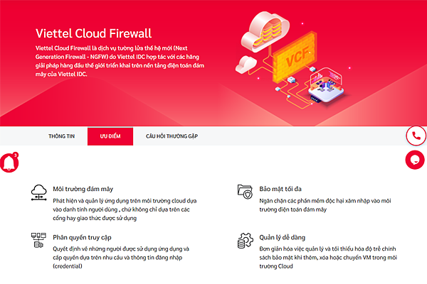  Những ưu điểm tuyệt vời của dịch vụ Cloud Firewall tại Viettel IDC