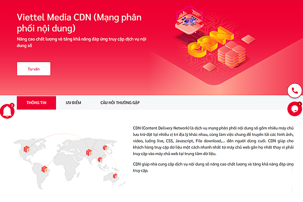 Tham khảo thêm dịch vụ mạng phân phối nội dung Viettel Media CDN tại Viettel IDC