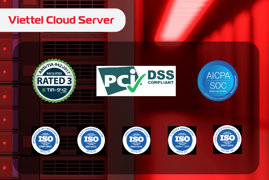 Hạ tầng kỹ thuật dịch vụ Viettel Cloud Server được xây dựng và vận hành tại Data Center đạt chuẩn Rate 3 – TIA 942 