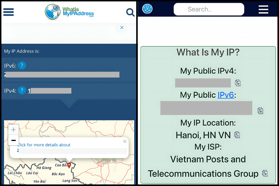 Kiểm tra địa chỉ IP công cộng thông qua các website