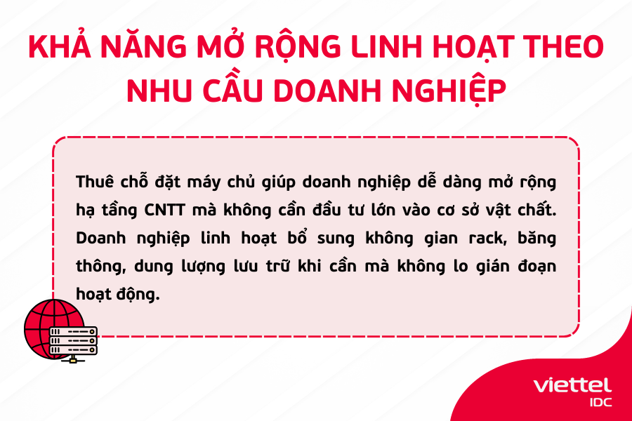 Khả năng mở rộng linh hoạt theo nhu cầu doanh nghiệp