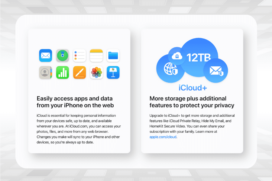 iCloud là dịch vụ lưu trữ đám mây được Apple